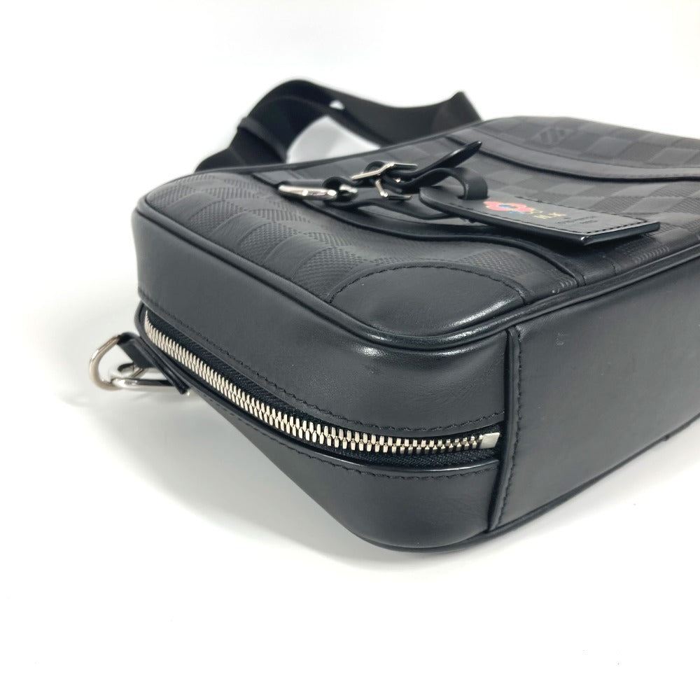 Louis Vuitton Shoulder Bag N45286 Damier Anfini Leather Black Damier Anfini Sirius Messenger
