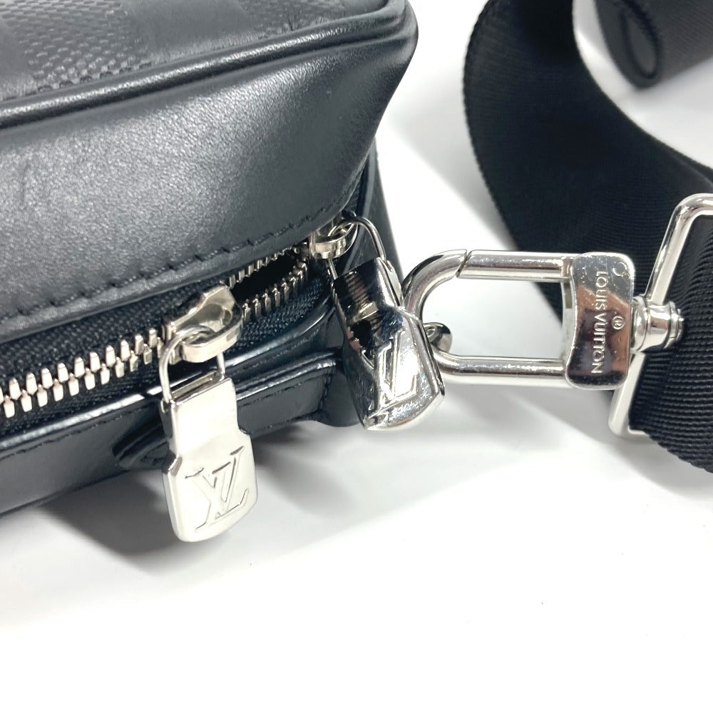 Louis Vuitton Shoulder Bag N45286 Damier Anfini Leather Black Damier Anfini Sirius Messenger