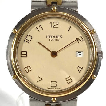 Hermes Watches Quartz Stainless Steel Silver Olympia Beige Dial