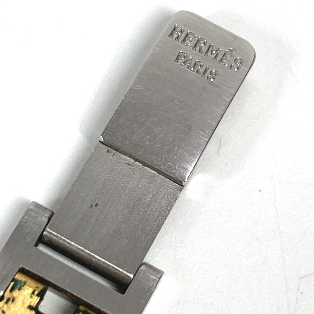 Hermes Watches Quartz Stainless Steel/Gold Plated Silver Vintage Clipper Clipper White Dial