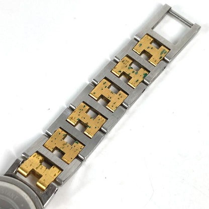 Hermes Watches Quartz Stainless Steel/Gold Plated Silver Vintage Clipper Clipper White Dial