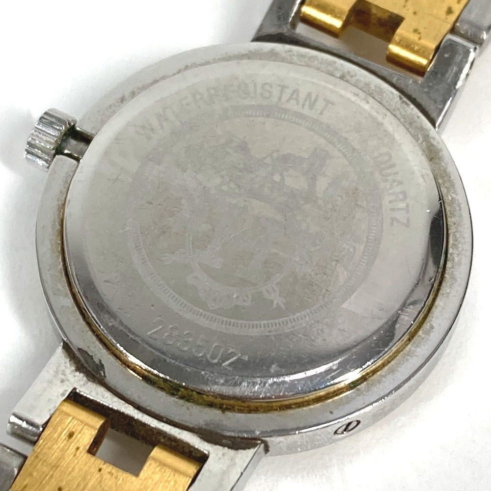 Hermes Watches Quartz Stainless Steel/Gold Plated Silver Vintage Clipper Clipper White Dial