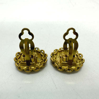 Chanel Earring Gold Plated Gold Coco Mark Women