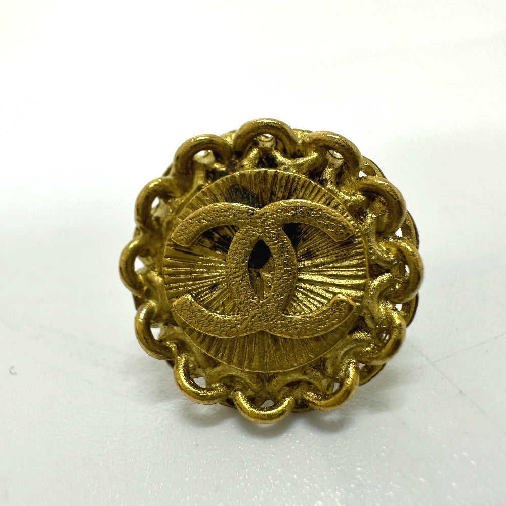 Chanel Earring Gold Plated Gold Coco Mark Women