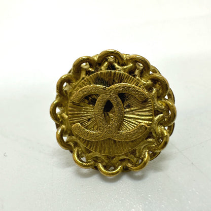 Chanel Earring Gold Plated Gold Coco Mark Women
