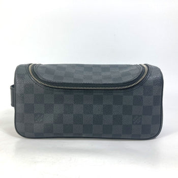 Louis Vuitton Pouch N47625 Damier Grafitto Canvas Black Damier Grafitte C Cracking Pouch Mens