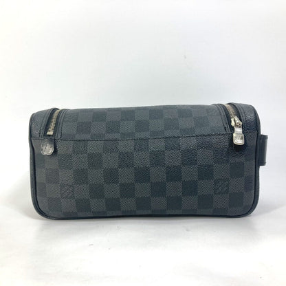 Louis Vuitton Pouch N47625 Damier Grafitto Canvas Black Damier Grafitte C Cracking Pouch Mens