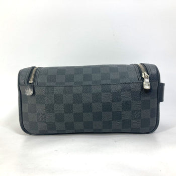 Louis Vuitton Pouch N47625 Damier Grafitto Canvas Black Damier Grafitte C Cracking Pouch Mens