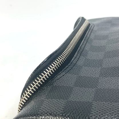 Louis Vuitton Pouch N47625 Damier Grafitto Canvas Black Damier Grafitte C Cracking Pouch Mens