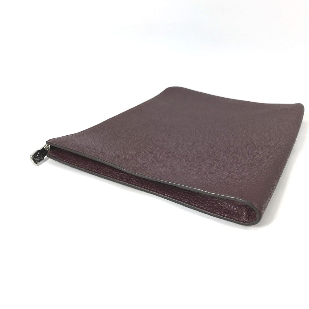 Louis Vuitton Clutch Bag M53217 Taurillon Clemence Leather Brown Pochette Jules Gm Mens