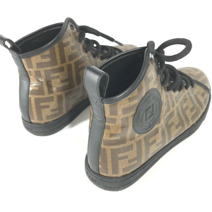Fendi Sneakers 8E6594 Leather / Pvc Brown Shoelace Zucca Women 36