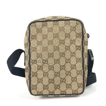 Gucci Shoulder Bag 018 1619 Canvas / Leather Beige Pochette Gg Women