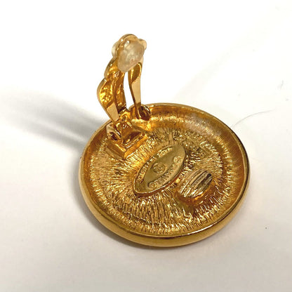 Chanel Earring Metal Gold Vintage Deca Coco Mark Cc