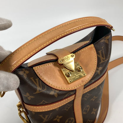 Louis Vuitton Shoulder Bag M43587 Monogram Canvas Brown Monogram Duffel Bag Women