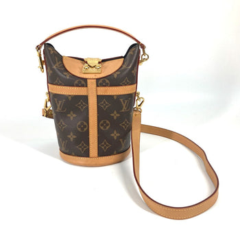 Louis Vuitton Shoulder Bag M43587 Monogram Canvas Brown Monogram Duffel Bag Women