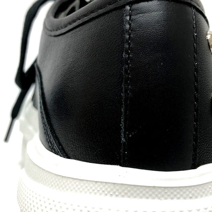 Louis Vuitton Sneakers Leather Black Squad Line Studded Women 36.5