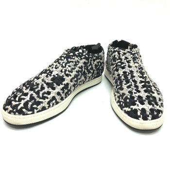 Hermes Sneakers Silk, Leather Black Type Slip-On Mesh Women 36.5