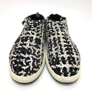 Hermes Sneakers Silk, Leather Black Type Slip-On Mesh Women 36.5