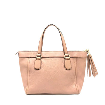 Gucci Handbag 282307 Leather Pink Beige Soho Interlocking G Women