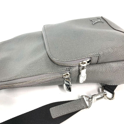 Louis Vuitton Sling Bag M30951 Taiga Leather Gray Taiga Avenue Sling Bag Mens