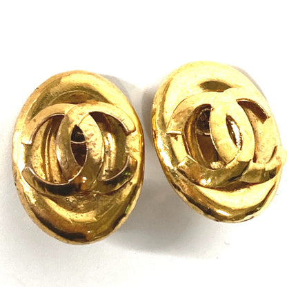 Chanel Earring Metal Gold Vintage Cc Coco Mark Women