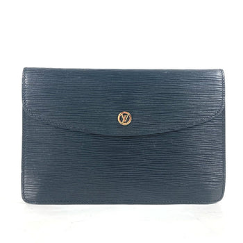 Louis Vuitton Clutch Bag M52662 Epi Leather Black Epi Montaigne 23 Women