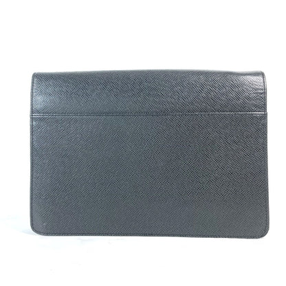 Louis Vuitton Business Bag M30782 Taiga Leather Black Taiga Selenga Mens