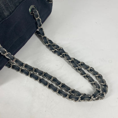 Chanel Shoulder Bag Denim Blue Cc Coco Mark Matelasse Quilting Women