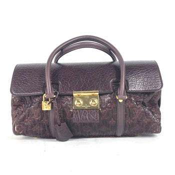 Louis Vuitton Handbag M93474 Coated Canvas, Leather Purple Monogram Volupte Botte