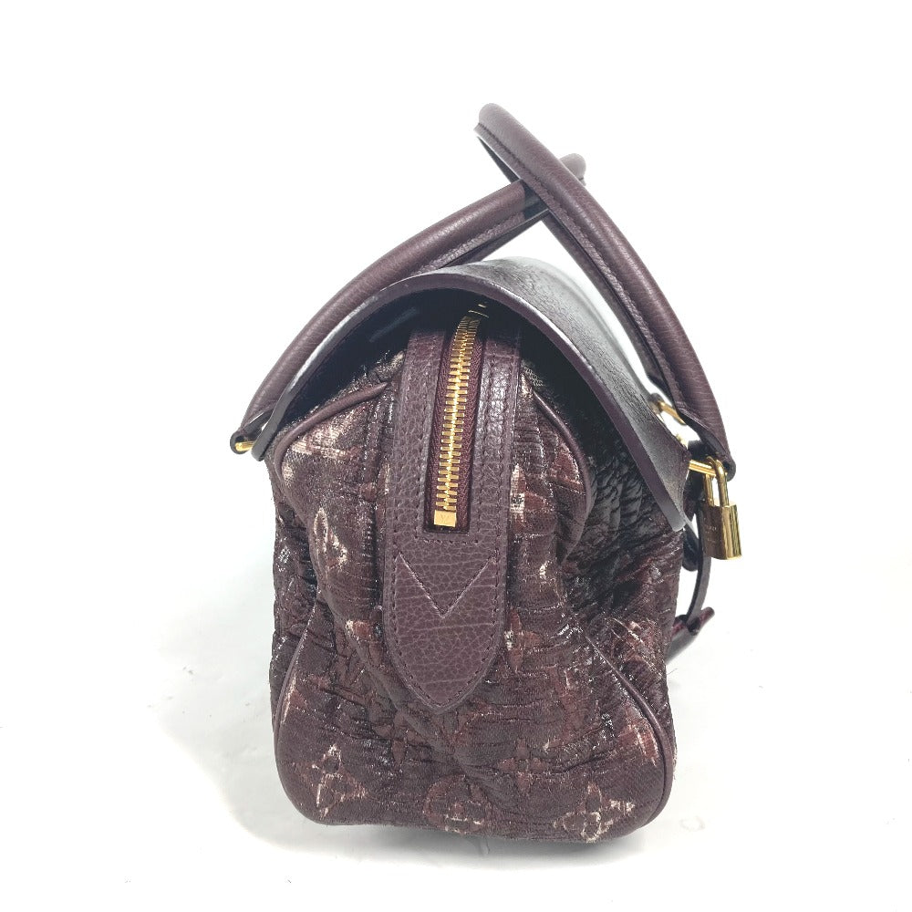 Louis Vuitton Handbag M93474 Coated Canvas, Leather Purple Monogram Volupte Botte