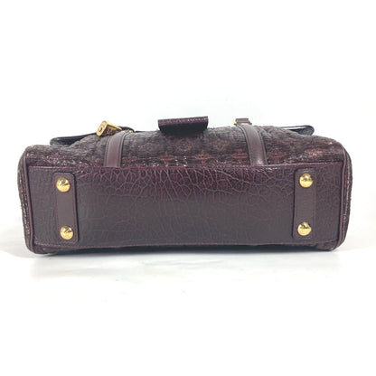 Louis Vuitton Handbag M93474 Coated Canvas, Leather Purple Monogram Volupte Botte