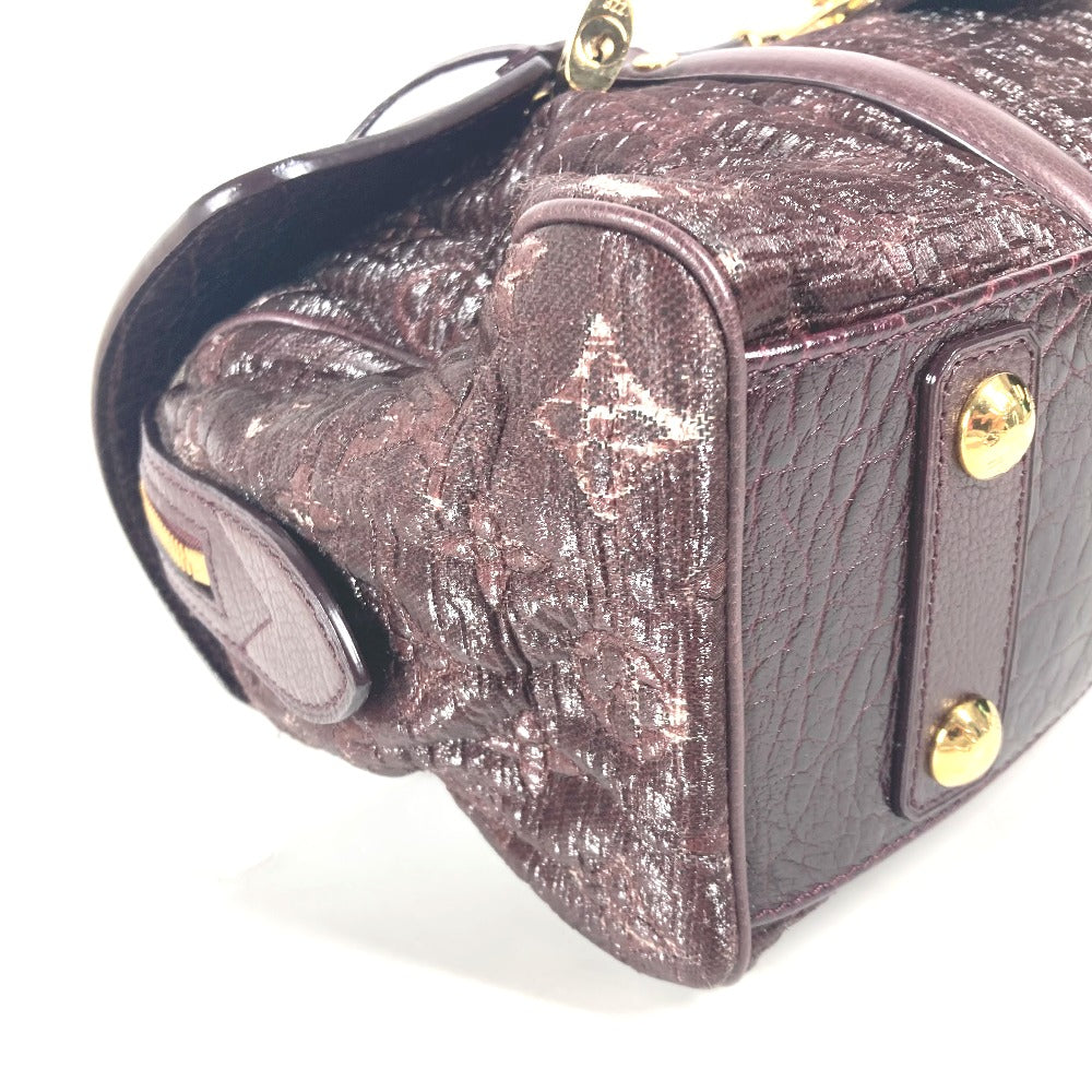 Louis Vuitton Handbag M93474 Coated Canvas, Leather Purple Monogram Volupte Botte
