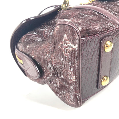 Louis Vuitton Handbag M93474 Coated Canvas, Leather Purple Monogram Volupte Botte