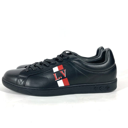 Louis Vuitton Sneakers Leather Black Luxembourg Line Shoes Shoes Logo Lv 9 1/2