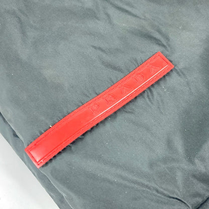 Prada Scarf Nylon Black Down Muffler Logo
