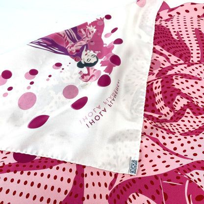 Hermes Scarf Silk Pink Carre90 Ihola Flamenca Hola Flamenca Women