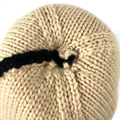 Louis Vuitton Knit Hat M70840 Wool Black With Pompoms Bonnet Morning Rum