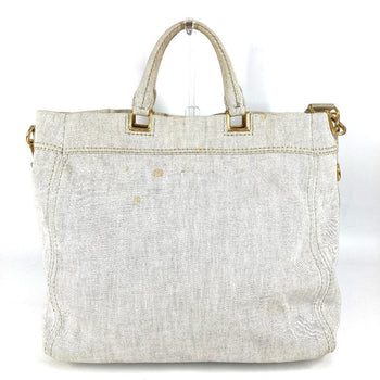 Prada Shoulder Bag Canvas Ivorytype 2Way Bag Canapa Logo