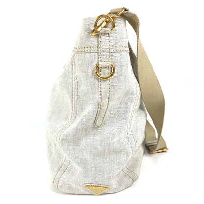 Prada Shoulder Bag Canvas Ivorytype 2Way Bag Canapa Logo