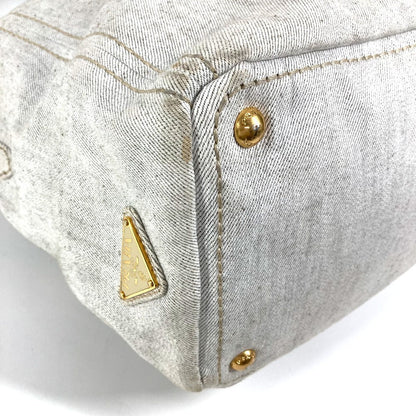 Prada Shoulder Bag Canvas Ivorytype 2Way Bag Canapa Logo