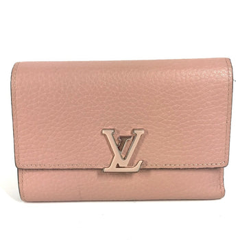 Louis Vuitton Trifold Wallet M62156 Taurillon Clemence Pink Portefeuille Capsine Women