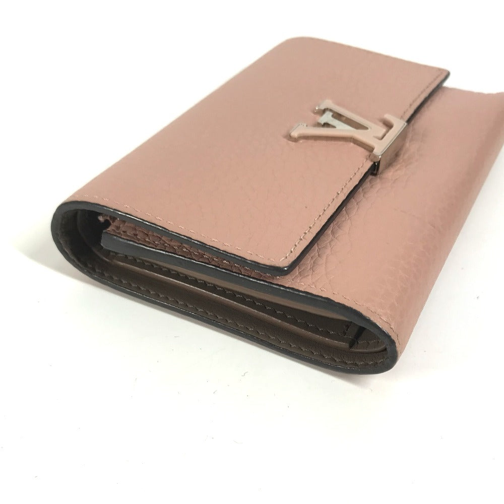 Louis Vuitton Trifold Wallet M62156 Taurillon Clemence Pink Portefeuille Capsine Women