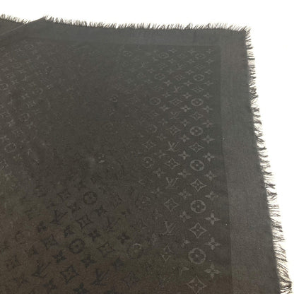 Louis Vuitton Shawl Silk, Wool Black Monogram