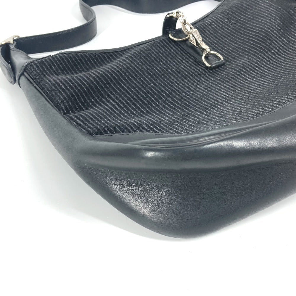 Hermes Shoulder Bag Straw, Leather Black Trim 31 Trim 31