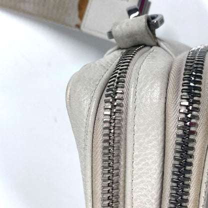 Dior Shoulder Bag Leather Ivorytype Logo