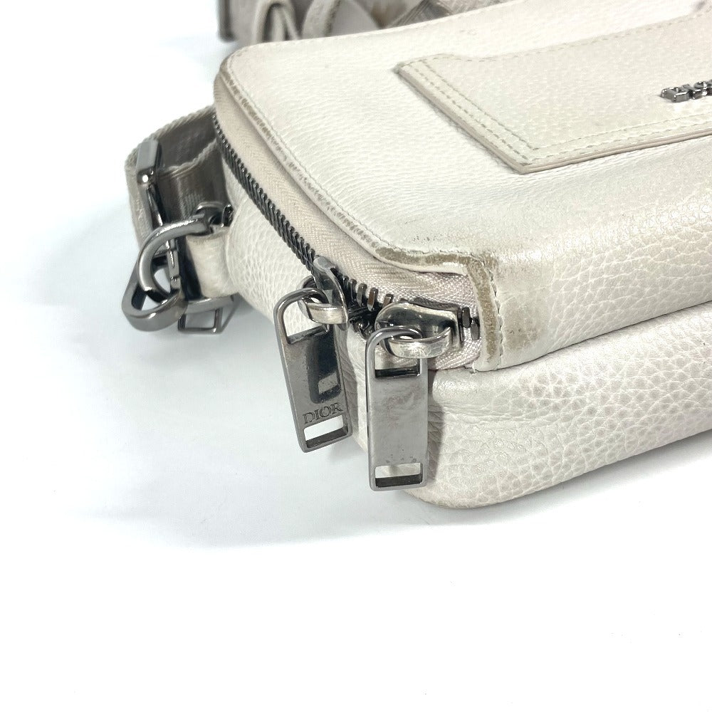 Dior Shoulder Bag Leather Ivorytype Logo