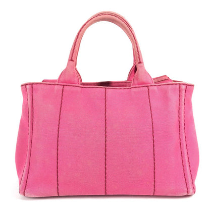 Prada Handbag Canvas Pink Canapa Logo