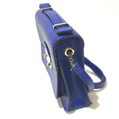 Furla Shoulder Bag Leather Blue Julia Women