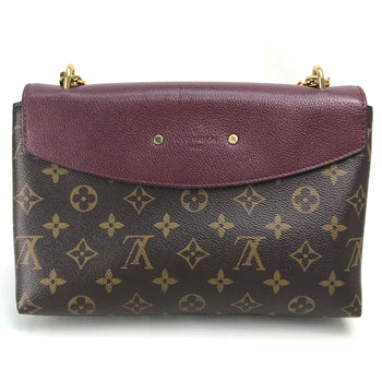 Louis Vuitton Shoulder Bag M43715 Monogram Canvas, Leather Brown Monogram Sun Praseed