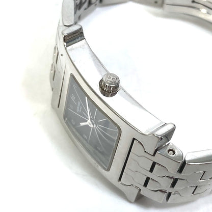 Hermes Watches Quartz Hh1.210 Stainless Steel Silver H Watch Black Dial Women